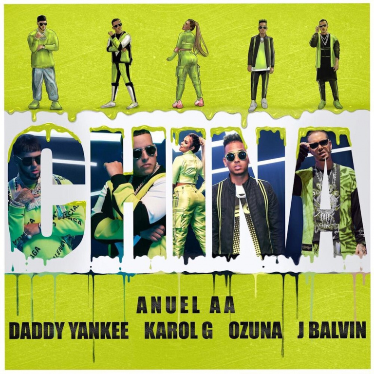 Daddy Yankee, J Balvin, Ozuna, Anuel AA, Karol G - China ноты для фортепиано