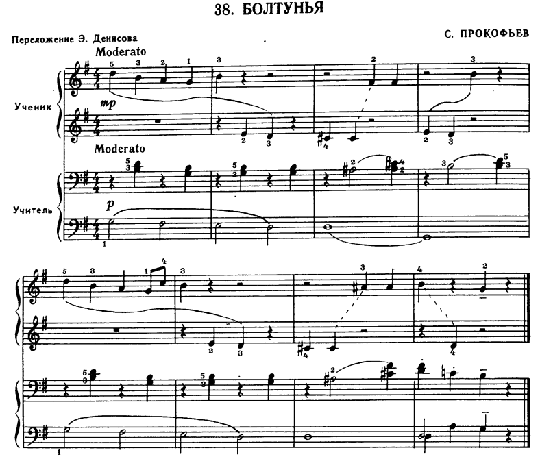 Сергей Прокофьев - Болтунья ноты для фортепиано
