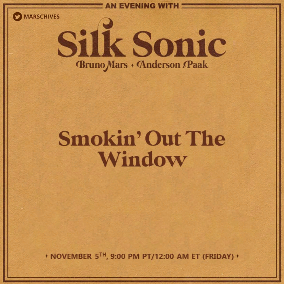Bruno Mars, Anderson .Paak, Silk Sonic - Smokin Out The Window ноты для фортепиано