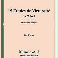 Мориц Мошковский - 15 Etudes de Virtuosite, Op.72: No.1 Vivace ноты для фортепиано