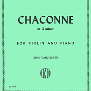 Томазо Антонио Витали - Chaconne in G minor ноты для фортепиано