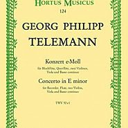 Георг Филипп Телеман - Concerto for Recorder and Flute, TWV 52:e1: I. Largo ноты для фортепиано
