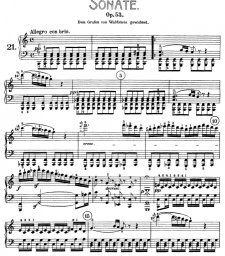 undefined Людвиг ван Бетховен - Соната для фортепиано № 21 до мажор, опус 53 («Waldstein»)