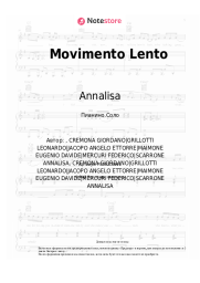 Ноты, аккорды Annalisa, Federico Rossi - Movimento Lento