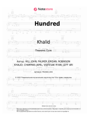 Ноты, аккорды Khalid - Hundred