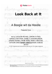 Ноты, аккорды A Boogie wit da Hoodie - Look Back at It
