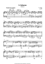 Ноты, аккорды Эдвард Григ - Лирические пьесы, op.54. №5 Scherzo