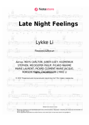 Ноты, аккорды Mark Ronson, Lykke Li - Late Night Feelings