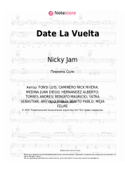 Ноты, аккорды Luis Fonsi, Sebastian Yatra, Nicky Jam - Date La Vuelta
