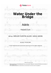 Ноты, аккорды Adele - Water Under the Bridge