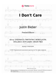 undefined Ed Sheeran, Justin Bieber - I Don't Care