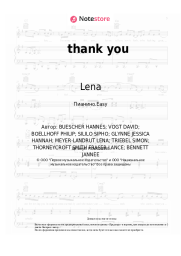 Ноты, аккорды Lena - thank you