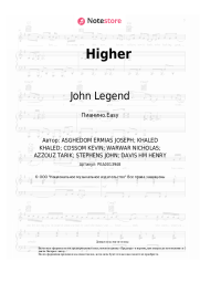 Ноты, аккорды DJ Khaled, Nipsey Hussle, John Legend - Higher