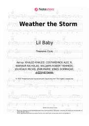Ноты, аккорды DJ Khaled, Meek Mill, Lil Baby - Weather the Storm