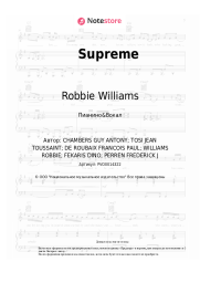 Ноты, аккорды Robbie Williams -  Supreme
