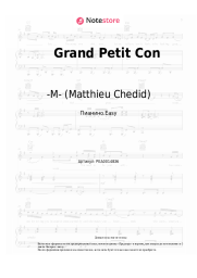 Ноты, аккорды -M- (Matthieu Chedid) - Grand Petit Con