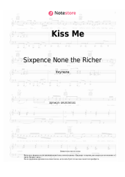 Ноты, аккорды Sixpence None the Richer - Kiss Me