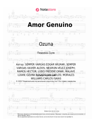 Ноты, аккорды Ozuna - Amor Genuino