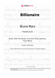 Ноты, аккорды Travie McCoy, Bruno Mars - Billionaire