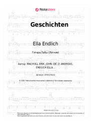 Ноты, аккорды Ella Endlich - Geschichten