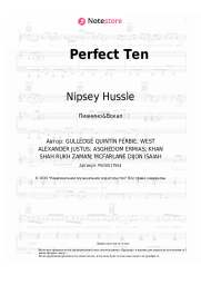 Ноты, аккорды Mustard, Nipsey Hussle - Perfect Ten