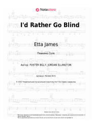 Ноты, аккорды Etta James - I'd Rather Go Blind