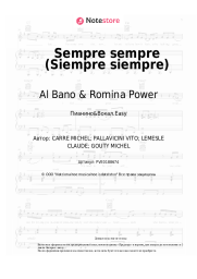 Ноты, аккорды Al Bano & Romina Power - Sempre sempre (Siempre siempre)