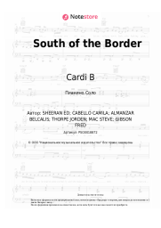 Ноты, аккорды Ed Sheeran, Camila Cabello, Cardi B - South of the Border
