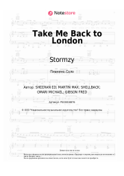 Ноты, аккорды Ed Sheeran, Stormzy - Take Me Back to London