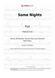 Ноты, аккорды Fun - Some Nights