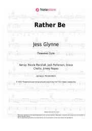 Ноты, аккорды Clean Bandit, Jess Glynne - Rather Be