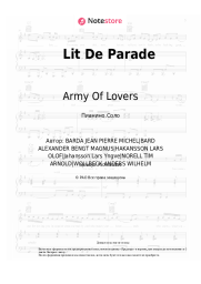 Ноты, аккорды Army Of Lovers - Lit De Parade