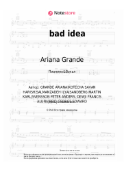 Ноты, аккорды Ariana Grande - bad idea