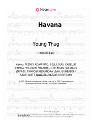 Ноты, аккорды Camila Cabello, Young Thug - Havana