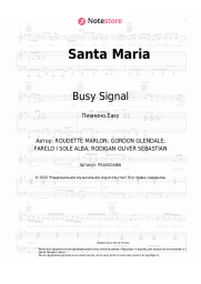 Ноты, аккорды Bad Gyal, Busy Signal - Santa Maria