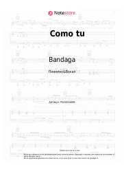 Ноты, аккорды Bandaga - Como tu