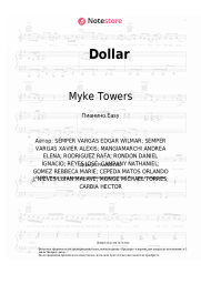 Ноты, аккорды Becky G, Myke Towers - Dollar