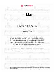 Ноты, аккорды Camila Cabello - Liar
