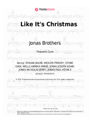 Ноты, аккорды Jonas Brothers - Like It's Christmas