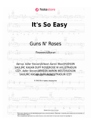 Ноты, аккорды Guns N' Roses - It's So Easy
