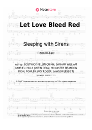 Ноты, аккорды Sleeping with Sirens - Let Love Bleed Red