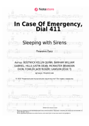 Ноты, аккорды Sleeping with Sirens - In Case Of Emergency, Dial 411