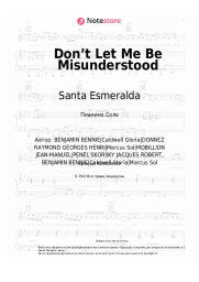 Ноты, аккорды Santa Esmeralda - Don’t Let Me Be Misunderstood