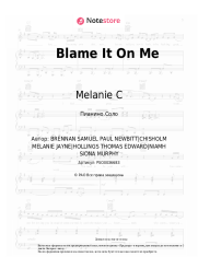 Ноты, аккорды Melanie C - Blame It On Me