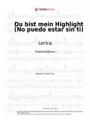 Ноты, аккорды Vanessa Mai, Lerica - Du bist mein Highlight (No puedo estar sin ti)
