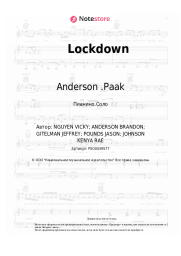 Ноты, аккорды Anderson .Paak - Lockdown