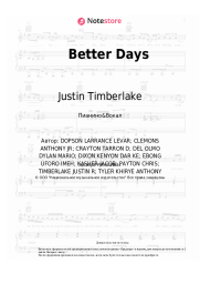Ноты, аккорды Ant Clemons, Justin Timberlake - Better Days