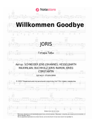 Ноты, аккорды JORIS - Willkommen Goodbye