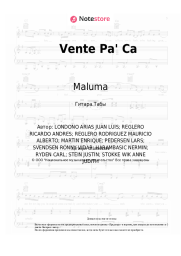 Ноты, аккорды Ricky Martin, Maluma - Vente Pa' Ca