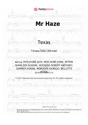 Ноты, аккорды Texas - Mr Haze